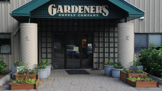 entrance to the Gardener's Supply corporate headquarters