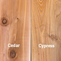 Cedar and Cypress Wood