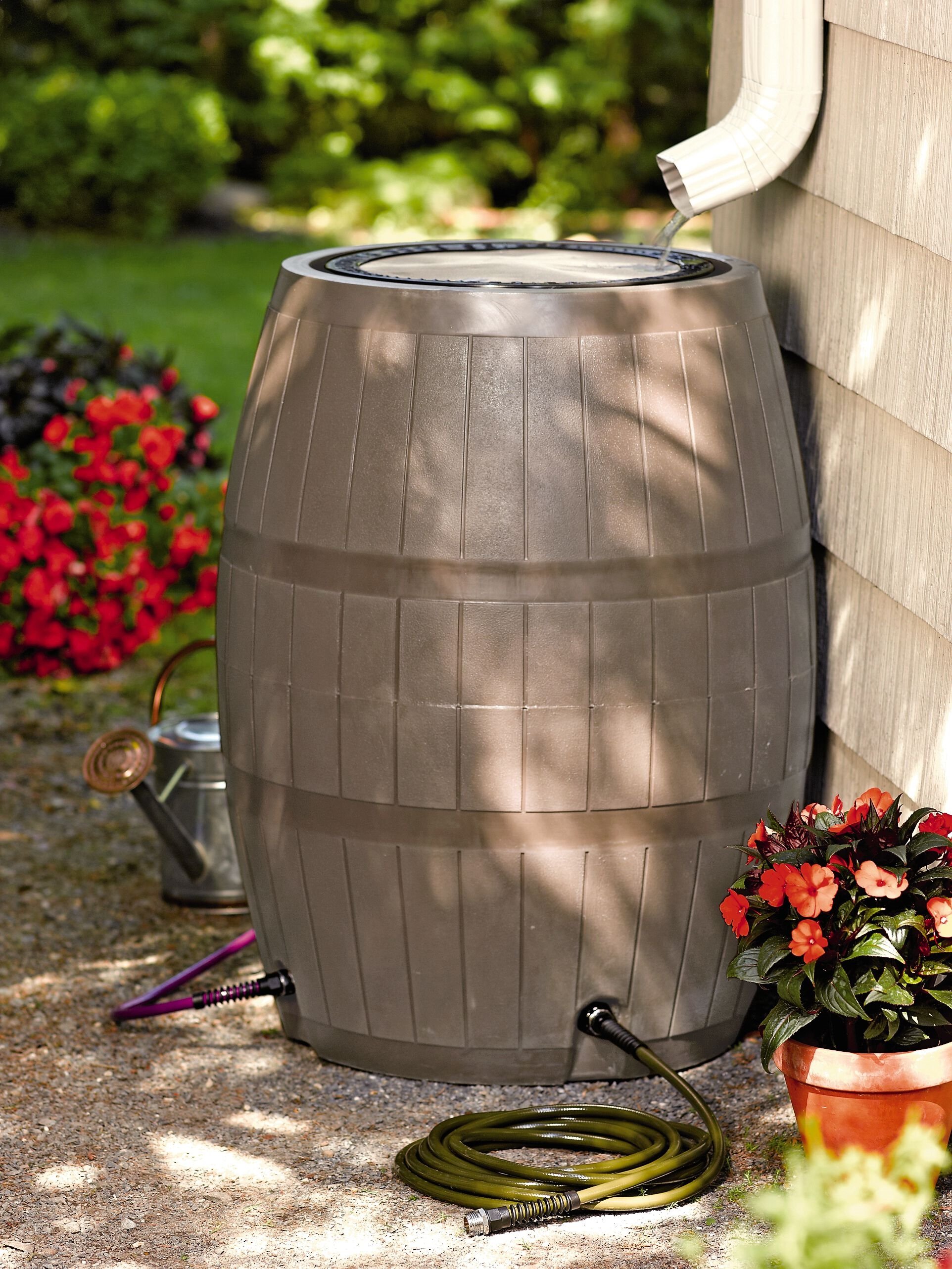 Rain Barrel, 75 Gallons | Rainwater Collection | Gardeners.com