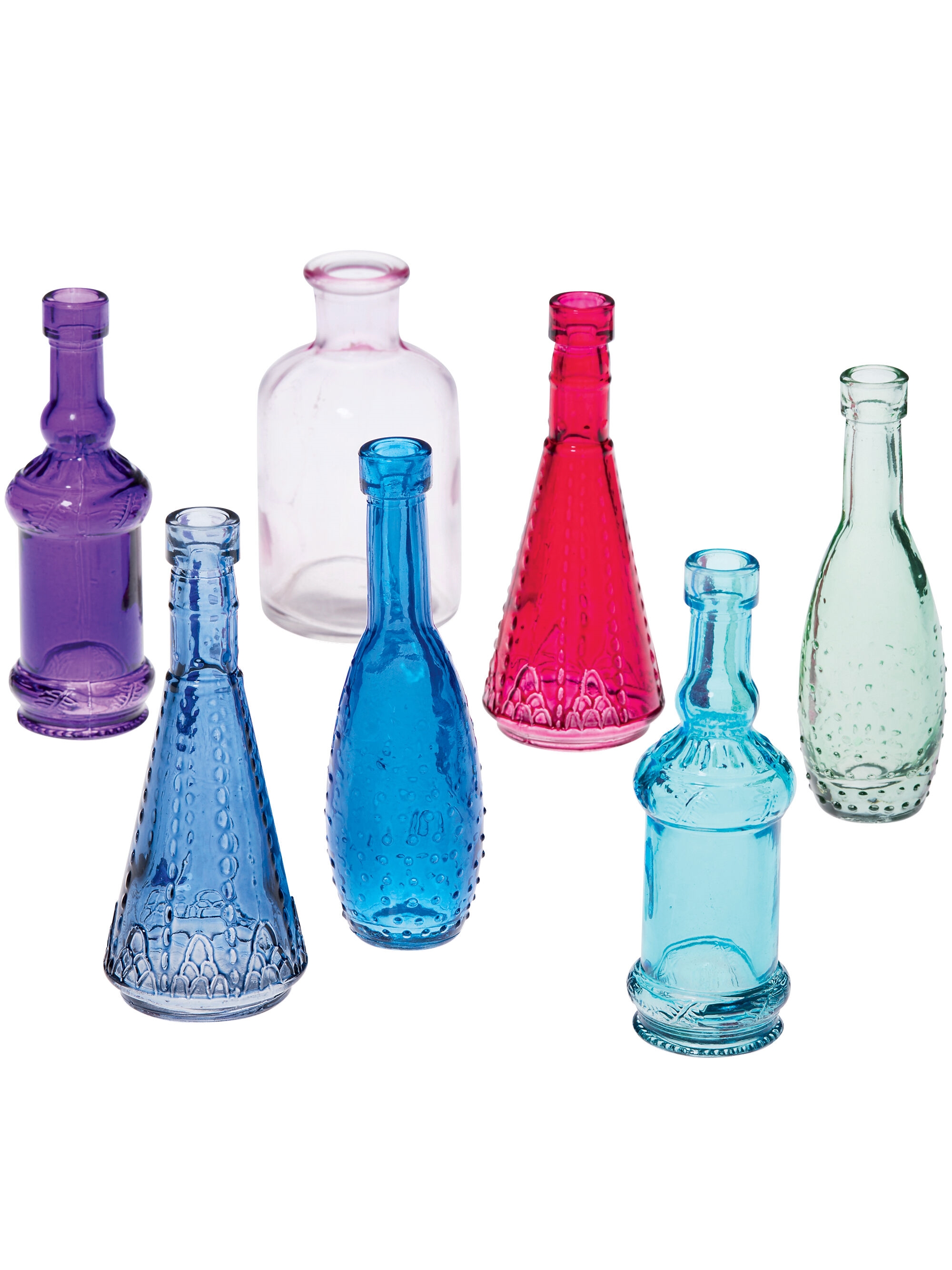 Colored Glass Bottles - Multiple Colors Available