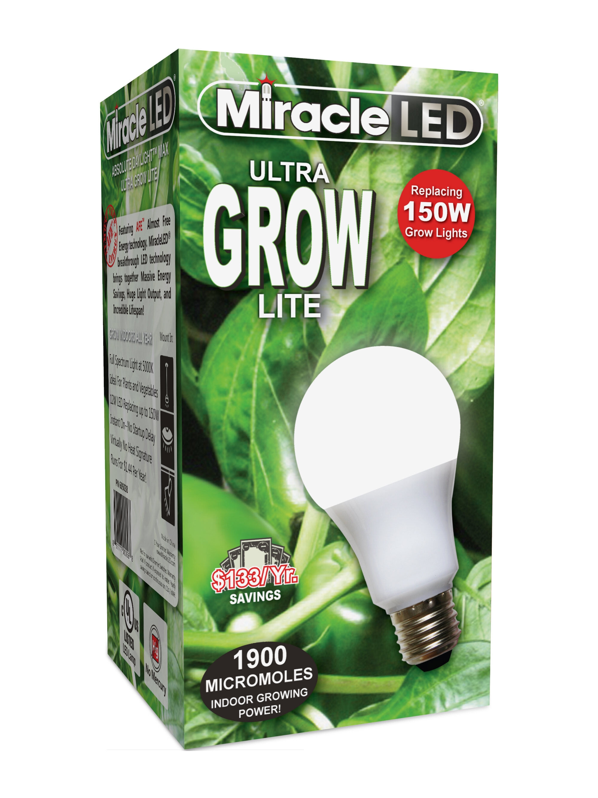 Miracle LED® Ultra Grow Light Bulb - Free Shipping on $125+ Orders