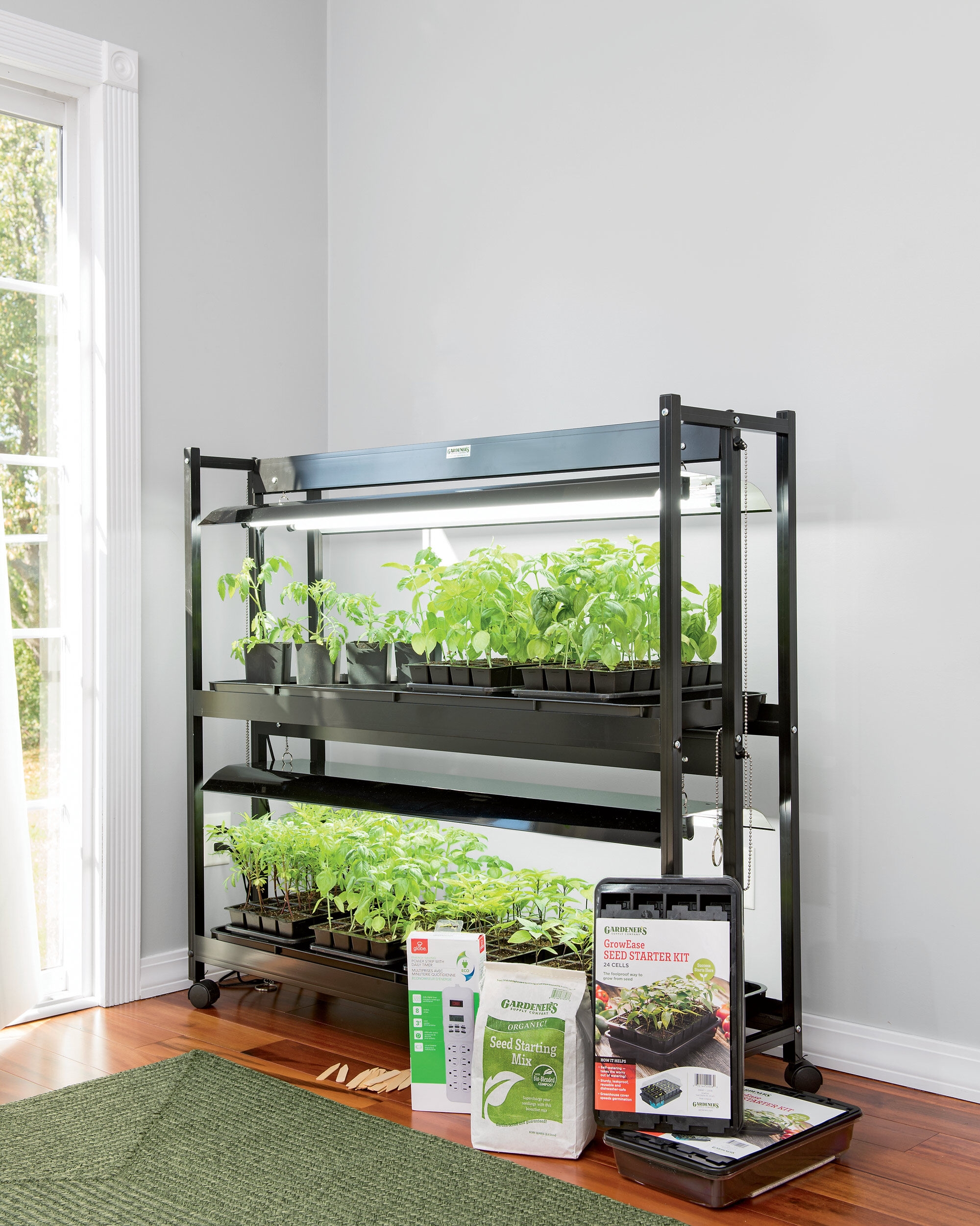 LED Sunlite 2-Tier Grow Light Garden Starter Kit | Gardeners.com