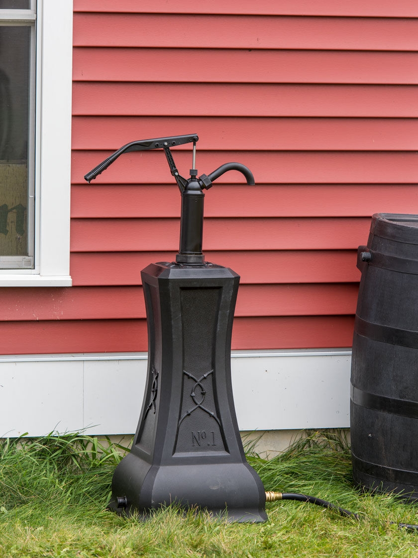 Rain Barrel Hand Pump with Stand | Gardener's Supply
